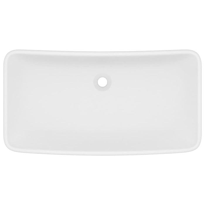 Lavabo rettangolare di lusso da appoggio wc lavabo bagno stanza cosmetici casa bianco opaco 71x38 cm ceramica 02_0002696