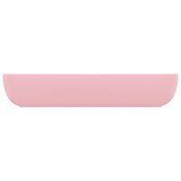 Lavabo rettangolare di lusso da appoggio WC lavabo bagno stanza cosmetica casa 71 x 38 cm ceramica rosa opaco 02_0002697