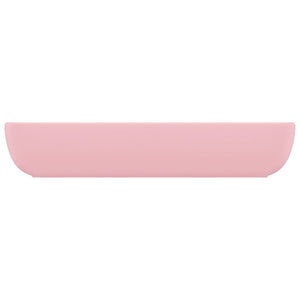 Lavabo rettangolare di lusso da appoggio WC lavabo bagno stanza cosmetica casa 71 x 38 cm ceramica rosa opaco 02_0002697