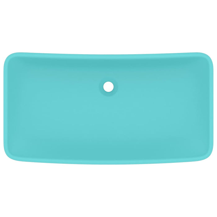 Lavabo Lusso Rettangolare Verde Chiaro Opaco 71x38 cm Ceramica