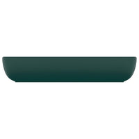 Lavabo Lusso Rettangolare Verde Scuro Opaco 71x38 cm Ceramica 146959