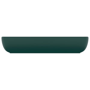 Lavabo Lusso Rettangolare Verde Scuro Opaco 71x38 cm Ceramica 146959