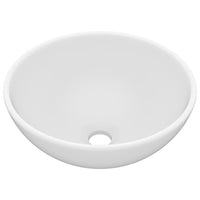 Lavandino Lusso Rotondo Bianco Opaco 32,5x14 cm in Ceramica 146965