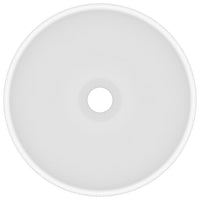 Lavandino-Lavello Lusso Rotondo Bianco Opaco 32,5x14 cm in Ceramica