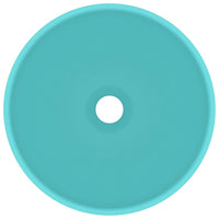 Lavandino Lusso Rotondo Verde Chiaro Opaco 32,5x14 cm Ceramica 146969