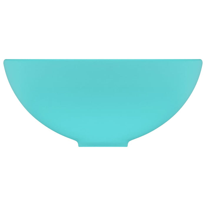 Lavandino Lusso Rotondo Verde Chiaro Opaco 32,5x14 cm Ceramica 146969