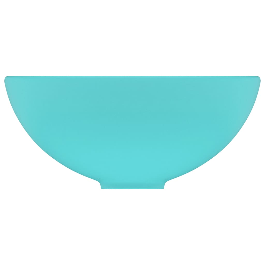 Lavandino Lusso Rotondo Verde Chiaro Opaco 32,5x14 cm Ceramica