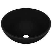 Lavabo bagno rotondo 32,5 x 14 cm ceramica nera opaca 02_0002717