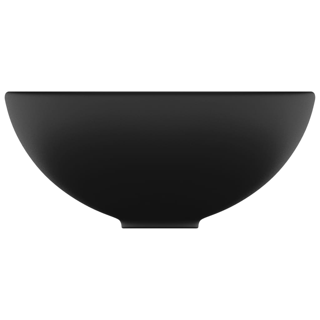 Lavabo bagno rotondo 32,5 x 14 cm ceramica nera opaca 02_0002717