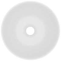 Lavandino da Bagno in Ceramica Bianco Opaco Rotondo 146976