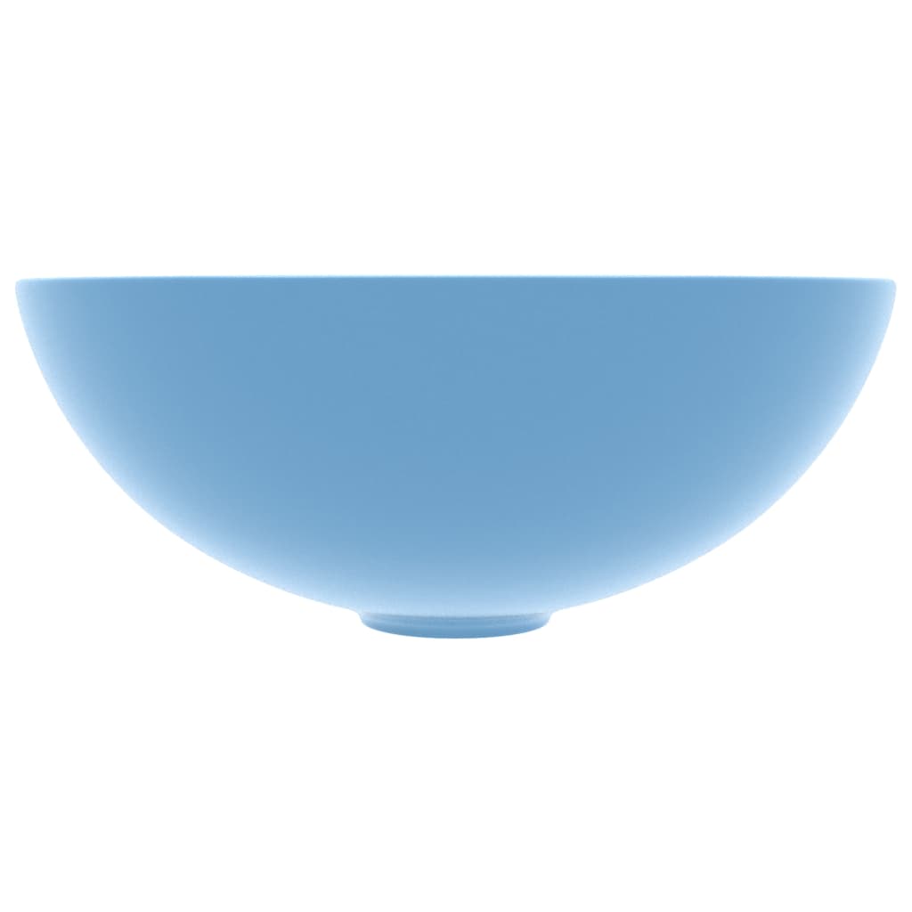 Lavandino da Bagno-Lavabo-Lavello in Ceramica Azzurro Rotondo