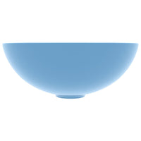 Lavandino da Bagno in Ceramica Azzurro Rotondo 146978