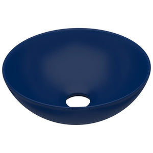 Lavabo da bagno rotondo da appoggio WC lavabo cucina stanza cosmetica interno casa 28 cm ceramica blu scuro 02_0002721
