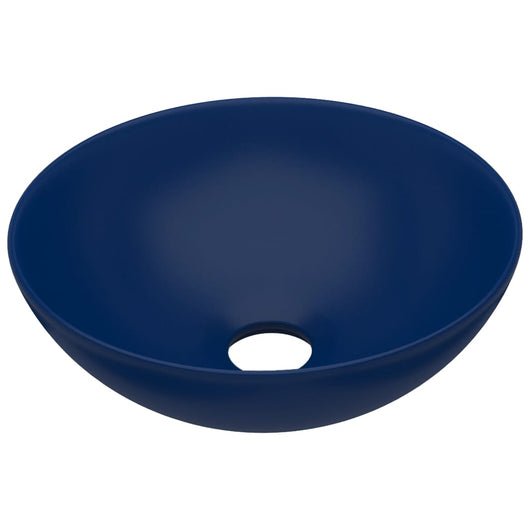 Lavabo da bagno rotondo da appoggio WC lavabo cucina stanza cosmetica interno casa 28 cm ceramica blu scuro 02_0002721