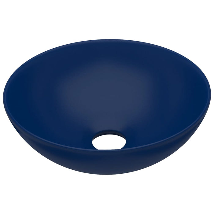Lavabo da bagno rotondo da appoggio WC lavabo cucina stanza cosmetica interno casa 28 cm ceramica blu scuro 02_0002721