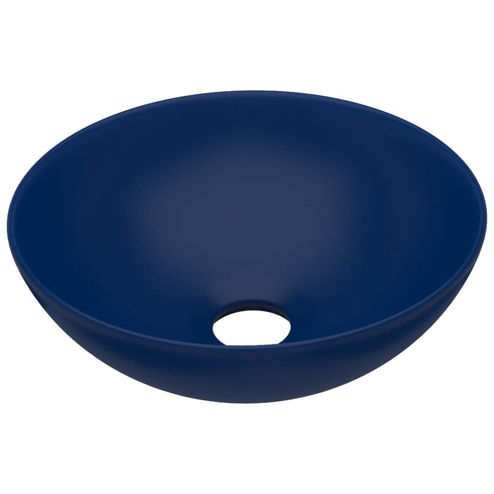 Lavandino da Bagno in Ceramica Blu Scuro Rotondo cod mxl 43423