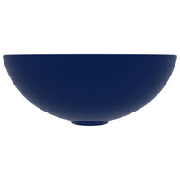 Lavabo da bagno rotondo da appoggio WC lavabo cucina stanza cosmetica interno casa 28 cm ceramica blu scuro 02_0002721