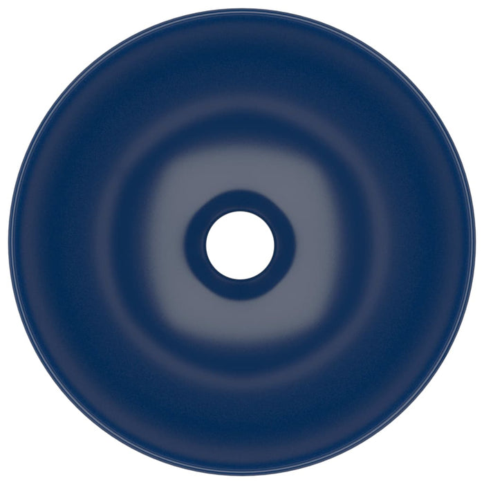 Lavandino da Bagno in Ceramica Blu Scuro Rotondo cod mxl 43423