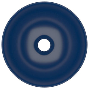 Lavabo da bagno rotondo da appoggio WC lavabo cucina stanza cosmetica interno casa 28 cm ceramica blu scuro 02_0002721