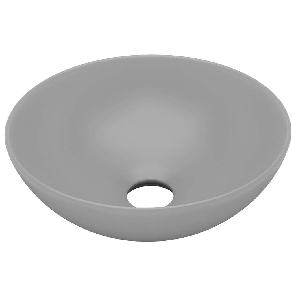 Lavabo bagno tondo lavabo diametro 28 cm ceramica grigio chiaro 02_0002724