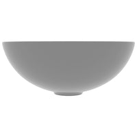 Lavandino da Bagno in Ceramica Grigio Chiaro Rotondo 146982