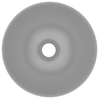 Lavandino da Bagno in Ceramica Grigio Chiaro Rotondo 146982