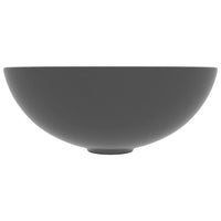 Lavabo bagno rotondo lavabo diametro 28 cm ceramica grigio scuro 02_0002725