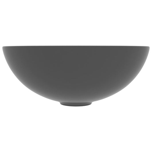 Lavabo bagno rotondo lavabo diametro 28 cm ceramica grigio scuro 02_0002725