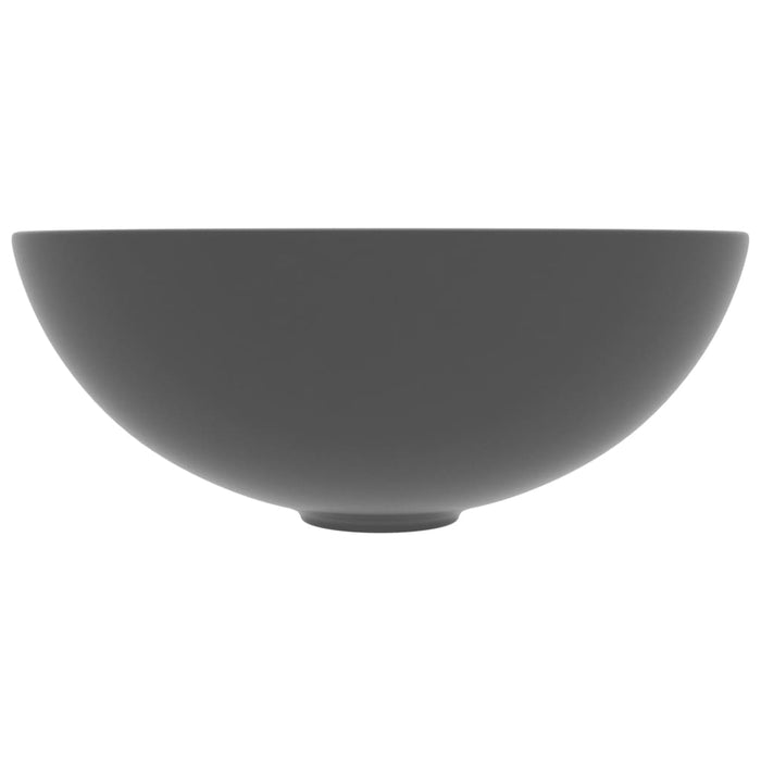 Lavabo bagno rotondo lavabo diametro 28 cm ceramica grigio scuro 02_0002725