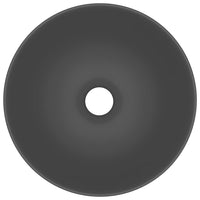 Lavabo bagno rotondo lavabo diametro 28 cm ceramica grigio scuro 02_0002725