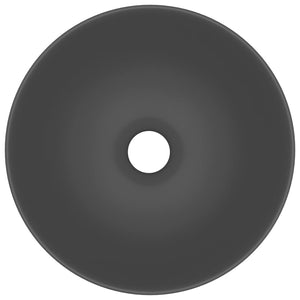 Lavabo bagno rotondo lavabo diametro 28 cm ceramica grigio scuro 02_0002725