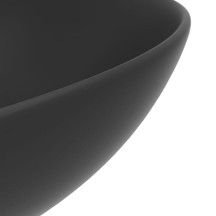 Lavabo bagno rotondo lavabo diametro 28 cm ceramica grigio scuro 02_0002725