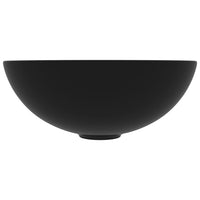 Lavandino da Bagno in Ceramica Nero Opaco Rotondo cod mxl 54367