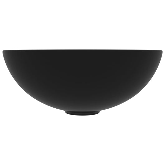 Lavabo bagno tondo diametro 28 cm ceramica nero opaco 02_0002728