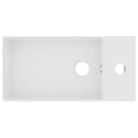 Lavandino con Troppopieno in Ceramica Bianco Opaco cod mxl 49628