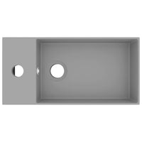 Lavandino-Lavello con Troppopieno in Ceramica Grigio Chiaro