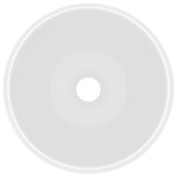 Lavandino-Lavello Lusso Rotondo Bianco Opaco 40x15 cm in Ceramica