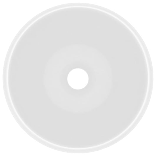 Lavandino-Lavello Lusso Rotondo Bianco Opaco 40x15 cm in Ceramica