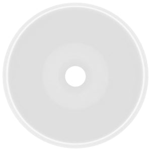 Lavabo rotondo di lusso da appoggio WC lavabo bagno cucina guardaroba interno casa 40 x 15 cm ceramica bianca opaca 02_0002740