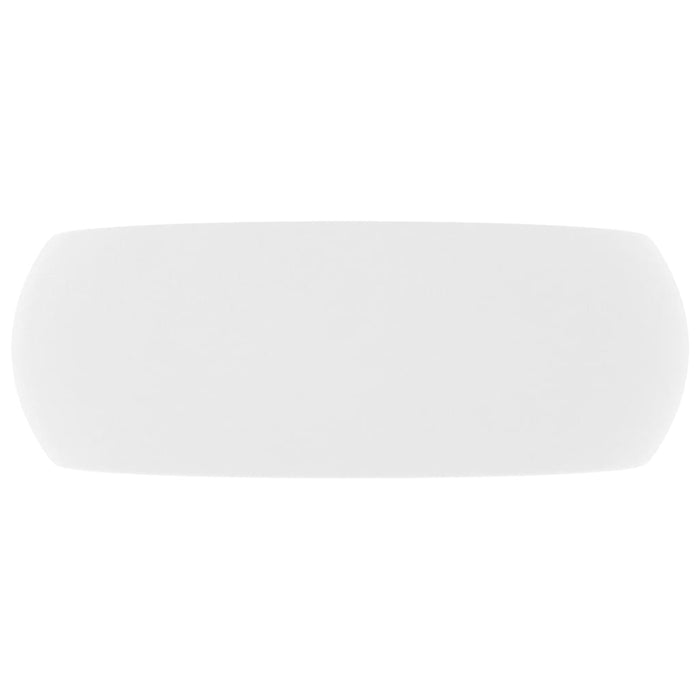 Lavandino Lusso Rotondo Bianco Opaco 40x15 cm in Ceramica 146998