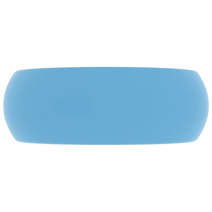 Lavandino Lusso Rotondo Azzurro Opaco 40x15 cm in Ceramica 147000