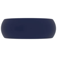 Lavandino Lusso Rotondo Blu Scuro Opaco 40x15 cm in Ceramica cod mxl 41190