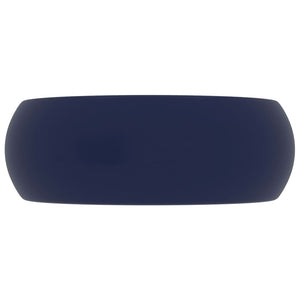 Lavandino Lusso Rotondo Blu Scuro Opaco 40x15 cm in Ceramica cod mxl 41190