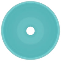 Lavabo rotondo di lusso 40x15 cm ceramica verde chiaro opaco 02_0002744