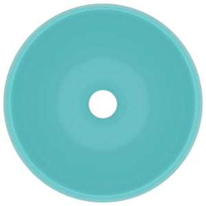 Lavabo rotondo di lusso 40x15 cm ceramica verde chiaro opaco 02_0002744