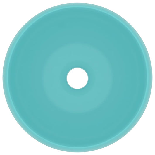 Lavabo rotondo di lusso 40x15 cm ceramica verde chiaro opaco 02_0002744