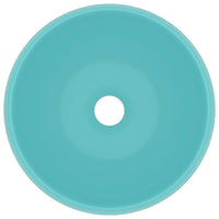 Lavandino Lusso Rotondo Verde Chiaro Opaco 40x15 cm in Ceramicacod mxl 104695