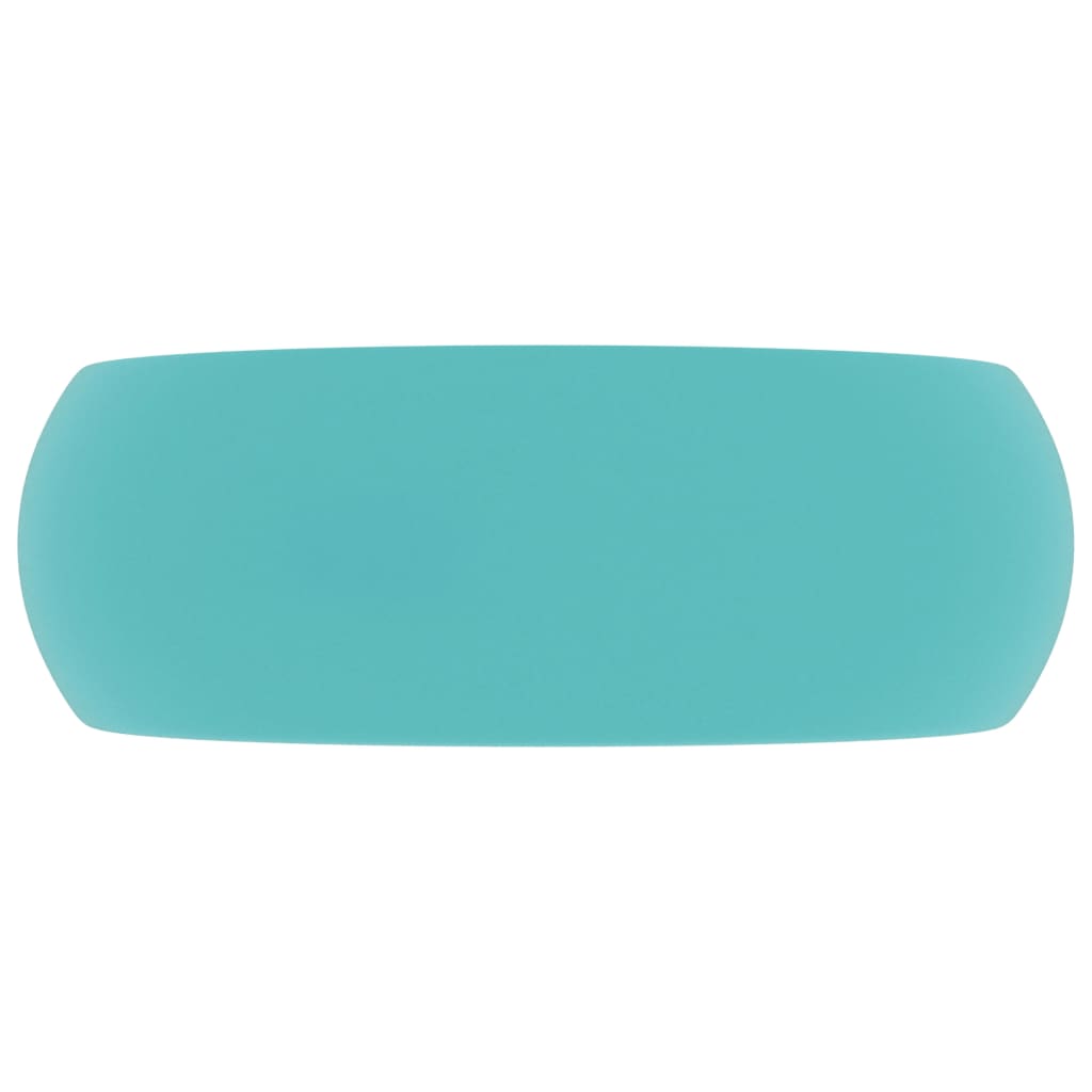 Lavandino Lusso Rotondo Verde Chiaro Opaco 40x15 cm in Ceramica 147002