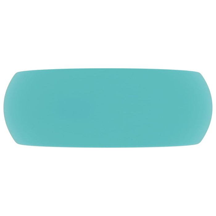 Lavandino Lusso Rotondo Verde Chiaro Opaco 40x15 cm in Ceramica 147002