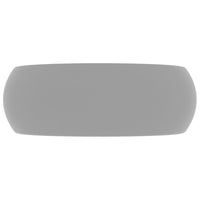 Lavandino Lusso Rotondo Grigio Chiaro Opaco 40x15cm in Ceramica 147004